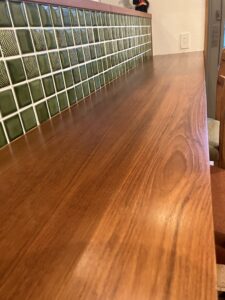 天板　キズ補修　チーク