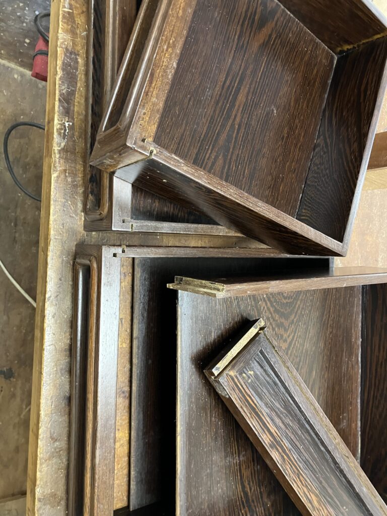 茶棚　和家具　引き出し　修理